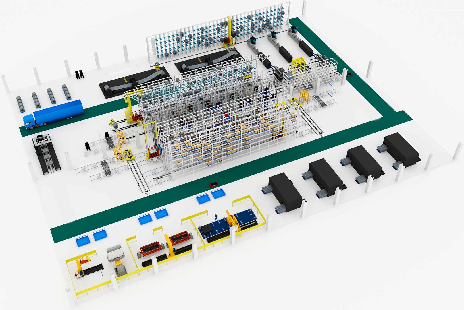 Capacité d'un système de stockage automatisé à grande échelle et personnalisé pour les grandes entreprises